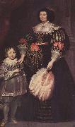Portrat der Charlotte Butkens, Herrin von Anoy, mit ihrem Sohn Anthony Van Dyck
